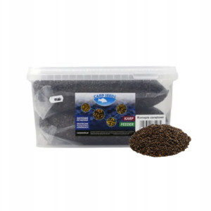 Carp Seeds konopie zanętowe Karp Feeder, gotowe drobne ziarna konopi w wiadrze do nęcenia karpia metodą feeder i method feeder.